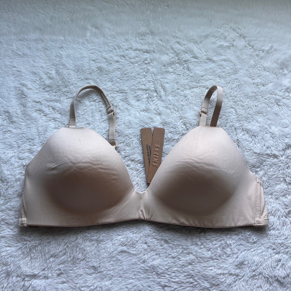 SKIMS Womens Wireless Form Maternity Nursing Bra Sand PL-PLG-7704W Size 36B NWT